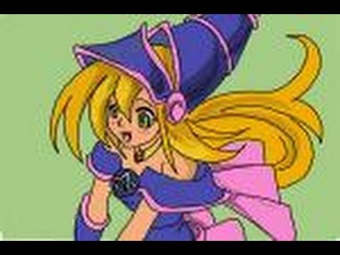 How to draw the Dark Magician Girl from Yu-Gi-Oh!