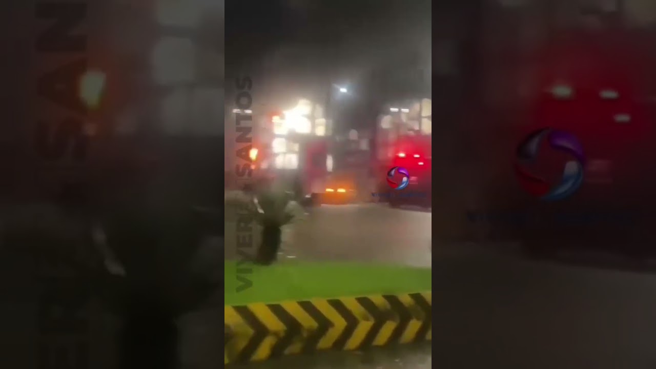 Incêndio de grandes proporções atinge empresa de produtos químicos em Cubatão.