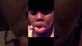 black girl with huge lips 💀☠