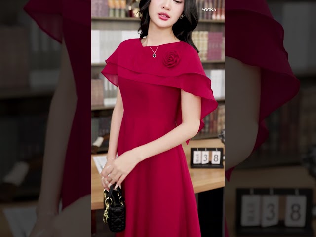 EHK10X491 - Đầm tơ xước