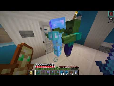 Found A Fully Enchanted Diamond Armor Zombie!