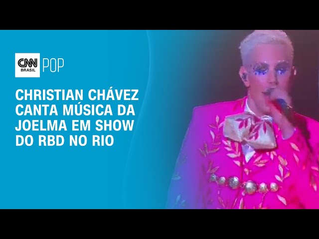 Christian Chávez canta música da Joelma em show do RBD