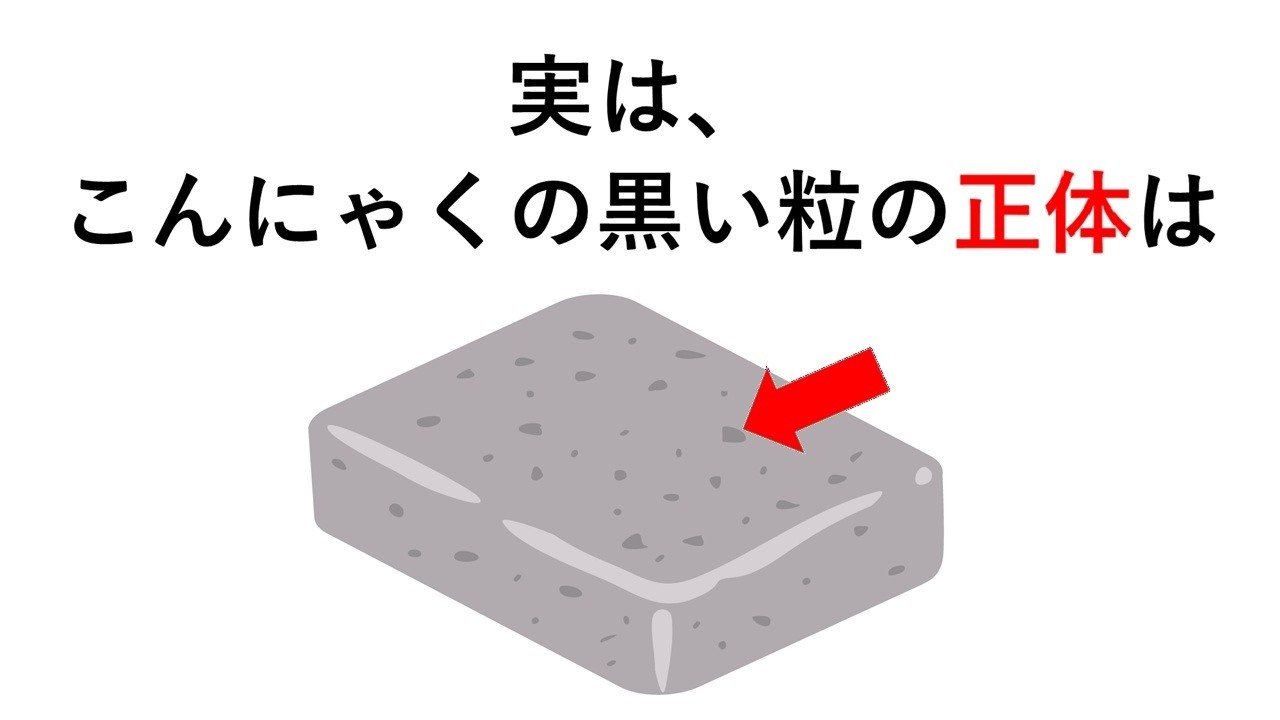 実は、こんにゃくの黒い粒の正体は○○【食べ物の雑学㊲】