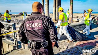 𝗖𝗟𝗘𝗔𝗡𝗨𝗣 𝗢𝗣 𝗜𝗡 𝗔𝗖𝗧𝗜𝗢𝗡: Police Oversee Venice Beach Skate Park Sweep