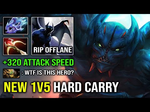 WTF 7.32c Hard Carry Hero +320 Attack Speed Brutal Hit Like a Truck Nightstalker Dota 2