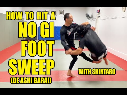 How to Hit a No Gi Foot sweep: De-Ashi Barai (BJJ/Judo/Jiu-Jitsu)