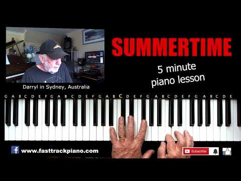 How to play Summertime on the piano (5 minute lesson)