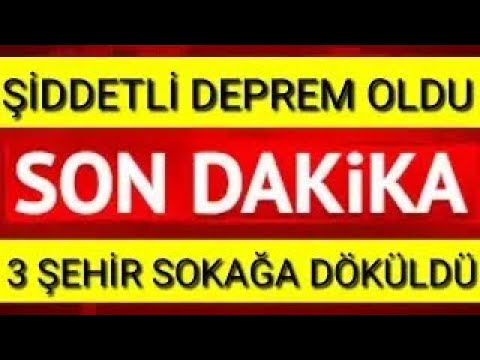 Severe earthquakes occurred in three cities. Disaster and Emergency Management Presidency announc...