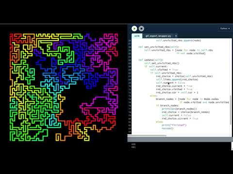 176 Processing Python Mode Maze Generation