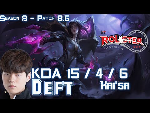 KT Deft KAI'SA vs JHIN ADC - Patch 8.6 KR Ranked