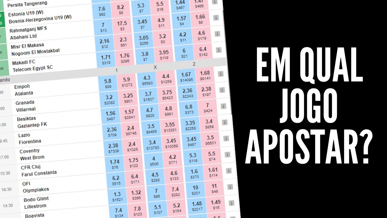 Em qual jogo APOSTAR? E mais importante ainda, em qual NÃO fazer apostas