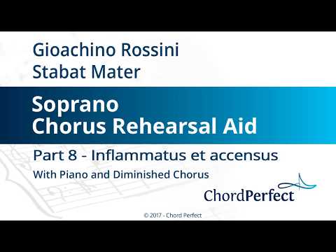 Rossini's Stabat Mater Part 8 - Inflammatus et accensus - Soprano Chorus Rehearsal Aid