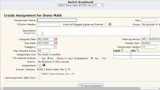 Genesis - Create a Gradebook Assignment