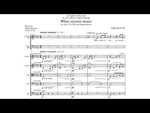 [Full Score] John Rutter - What sweeter music? (1988) for choir and string orchestra