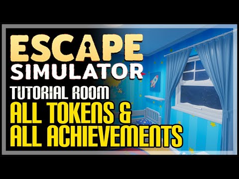 Escape Simulator 100% Walkthrough Part 1 - All Tokens & Achievements - Tutorial Room