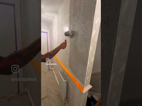 Rulo ile boya ve alçı yapımı #duvarcitalama #inşaat #construction #wood #duvardekorasyonu #furniture