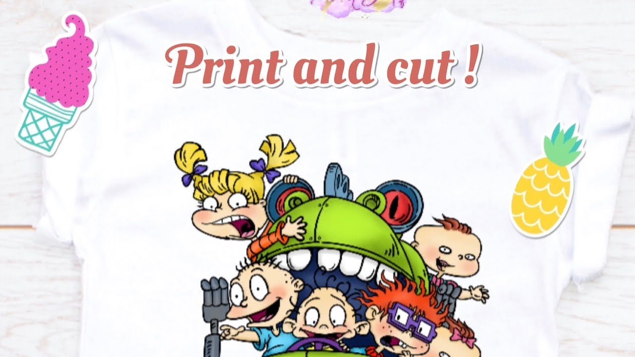 Watch video DIY Custom Print T-Shirts/ How to print and cut/ Cricut Maker Now DIY Custom Print T-Shirts/ How to print and cut/ Cricut Maker