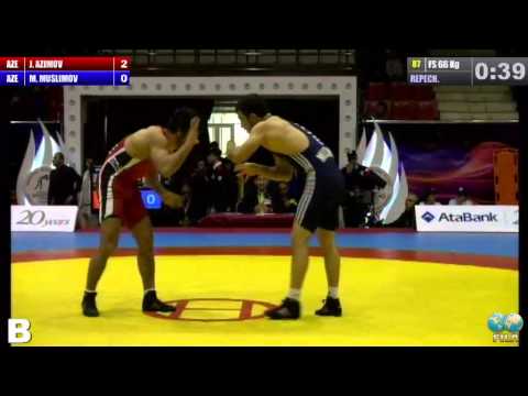 GGP2013 / AZIMOV Joshgun (AZE) - MUSLIMOV Magomed (AZE) - FS 66 kg repechage match
