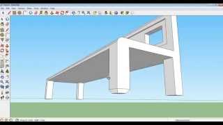 Google Sketchup tutorial 5 - Line and Scale tool to make shapes