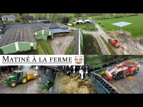 🇫🇷 Une matiné à la FERME 🐄 KUNH SPV power 14 m3 🔴 Paillage / Logette / Robot traite 🥛