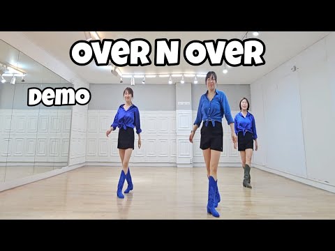 Over N Over - Line Dance (Demo) | Advanced | Mark Furnell | Chris Godden