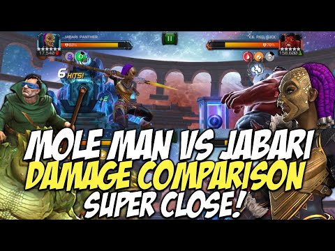 Mole Man Vs Jabari Panther Damage Comparison | Super Close! | Marvel Contest Of Champions