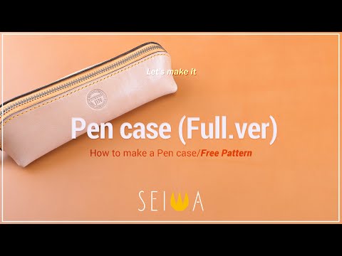 [가죽공예, Leather Craft, レザークラフト] 펜 케이스 풀버전(Making a Pen...
