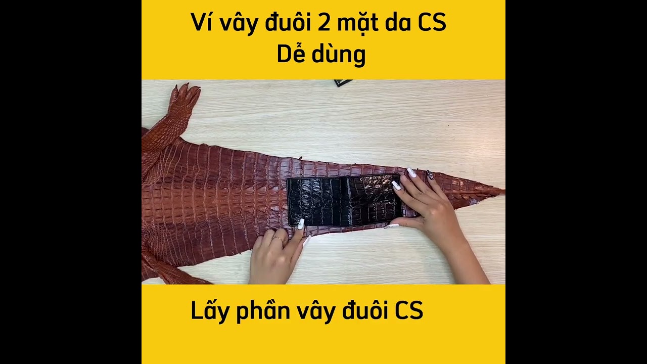 Ví Nam Vây Đuôi Da Cá Sấu 2 Mặt VS216D