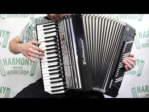 Weltmeister Consona Converter Free Bass Stradella German Piano Accordion New Straps Case 2119 Great Professional Accordion Gorgeous Sound image 16