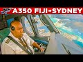 Fiji Airways A350 Cockpit Nadi To Sydney