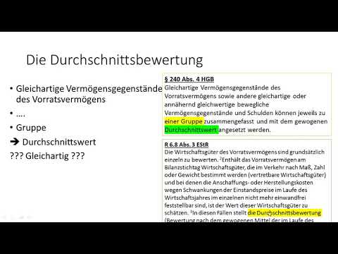 GS 3 - Vorräte - 01 - Einleitung in die Durchschnittsbewertung