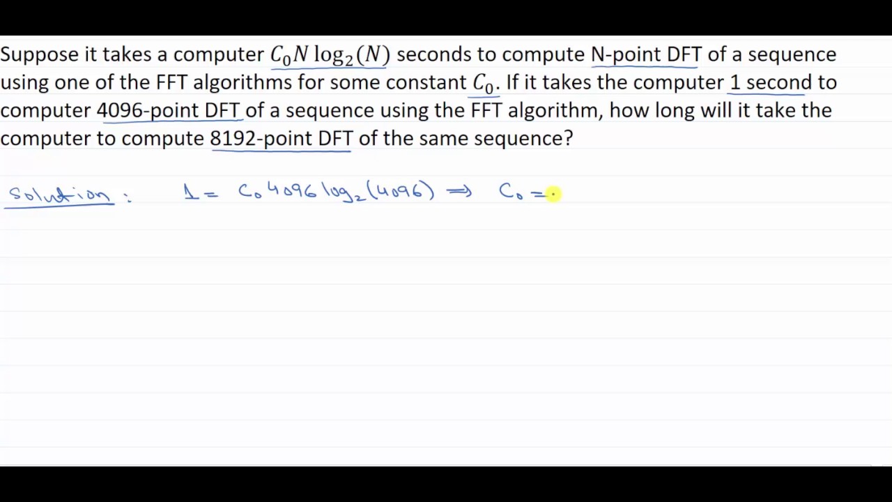 Solved Problem #3: Computation Time Using the FFT