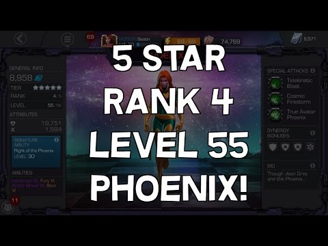 Rank 4 Level 55 5 Star Phoenix! - Abilities, Gameplay and Duels - Marvel Contest of Champions
