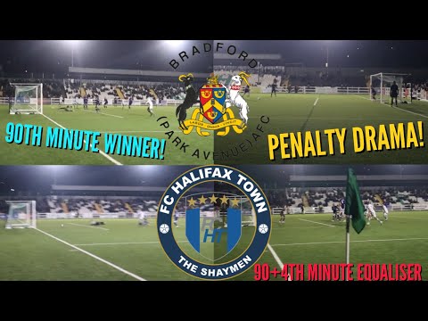 SCREAMERS, 2 90TH+ MINUTE GOALS & PENALTY DRAMA - Bradford Park Avenue 3-3 Halifax Town Match Vlog
