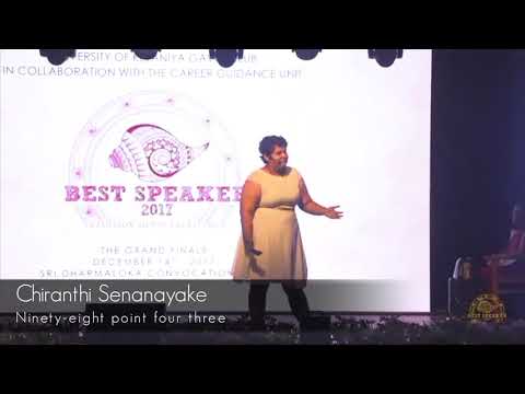 Chiranthi Senanayake - "Ninety Eight Point Four Three" - Best Speaker 2017