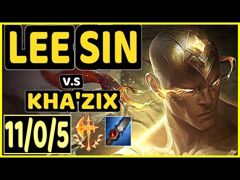 GILIUS (LEE SIN) vs KHA'ZIX - 11/0/5 KDA JUNGLE CHALLENGER GAMEPLAY - EUW