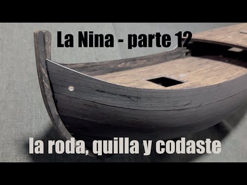 La carabela Nina - la roda, quilla y codaste