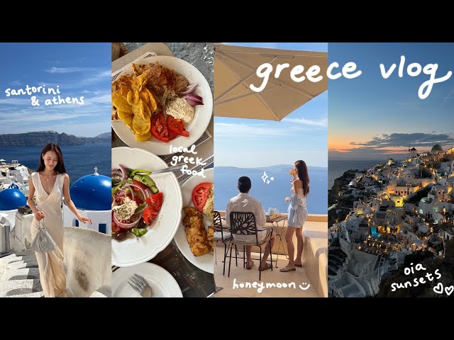 Travel vlog - greece vlog🇬🇷 santorini, athens, amazing greek food, local shops, boat tour, driving an ATV, sunsets