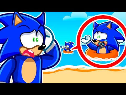 BABY SONIC Went MISSING At The BEACH..(BrookHaven)