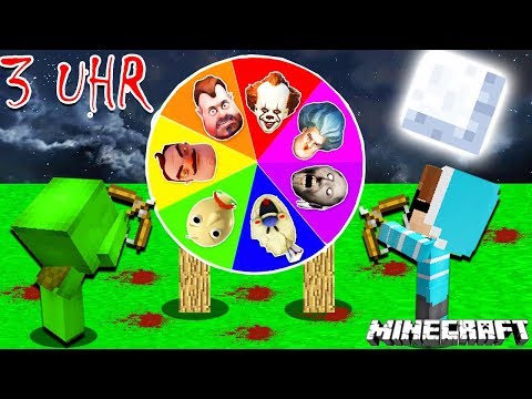 SPIELE NIE UM 3 UHR NACHTS HORROR GLÜCKSRAD in Minecraft!
