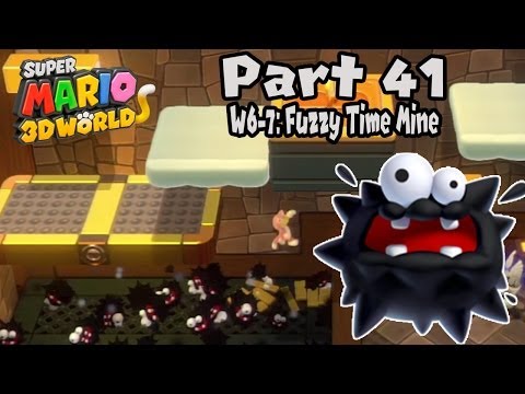 Super Mario 3D World - Part 41: World 6-7 "Fuzzy Time Mine" 100% Walkthrough!