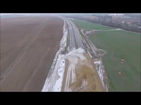 Dostavba dálnice D1 Přerov Lipník- DJI Phantom 3 Advanced (Prosinec 2018)