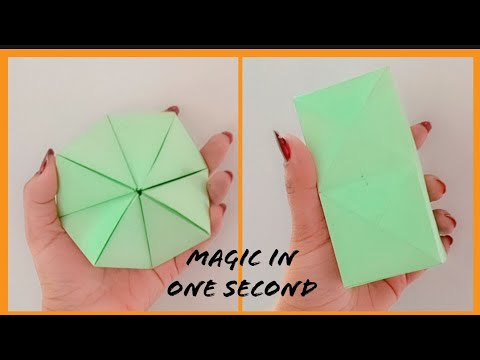Easy origami Magic transforming Flexahedron
