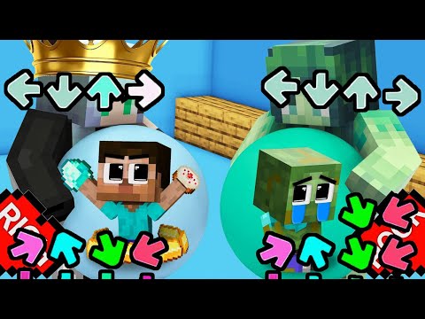 Baby Herobrine Vs Baby Zombie in Friday Night Funkin Sarvente - Minecraft FNF Mod
