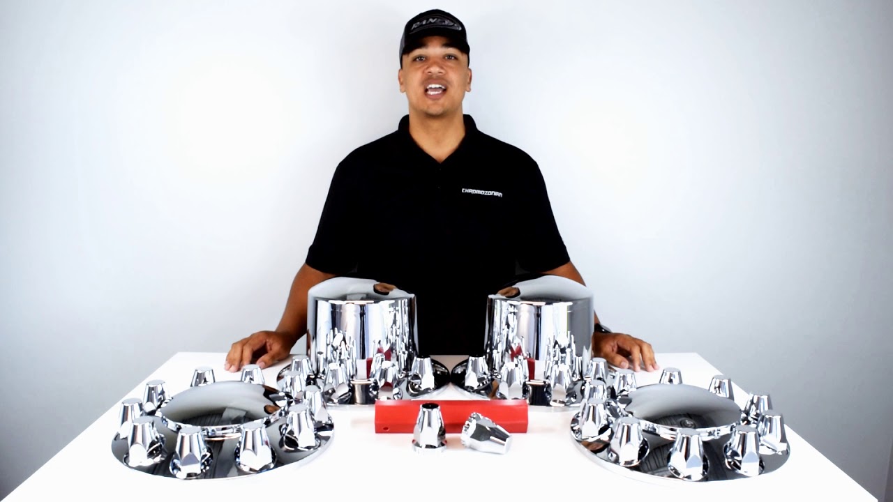 Complete Chrome Axle Cover Kit with Standard Lug Nut Covers Raney's