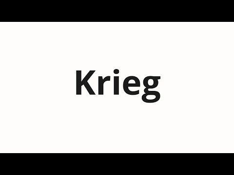 How to pronounce Krieg