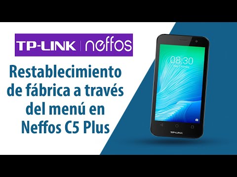 ¿Cómo restablecer datos de fábrica a través del menú en Neffos C5 Plus?
