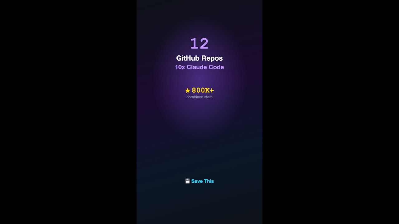 12 GitHub Repos That Will 10x Your Claude Code (800K+ Stars)