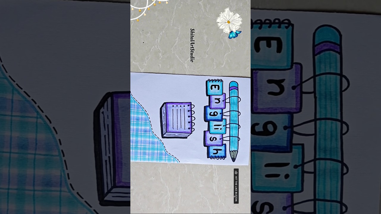 😍😲🪻Don't miss💡 this Unique English Project Design🩵😍 Project Work Designs #viral #shorts