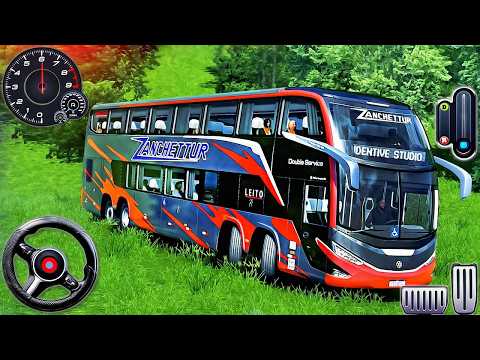 Offroad Coach Bus Driving 2025 - Real Uphill Bus Drive 3D Simulator - Android GamePlay